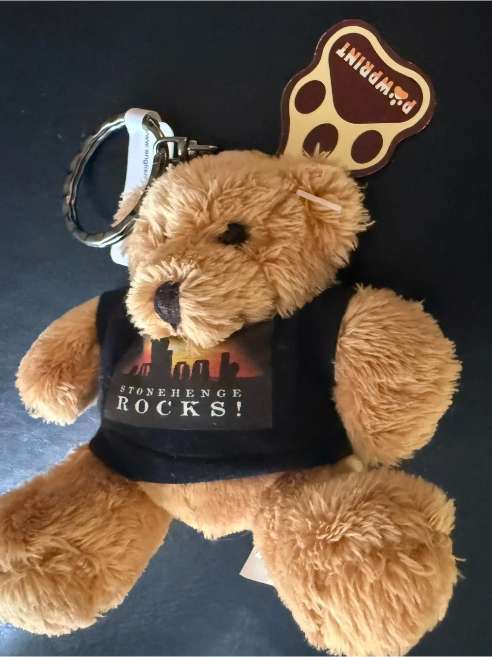 Stonehenge Plush Tan Teddy Bear Keychain -Accessory
